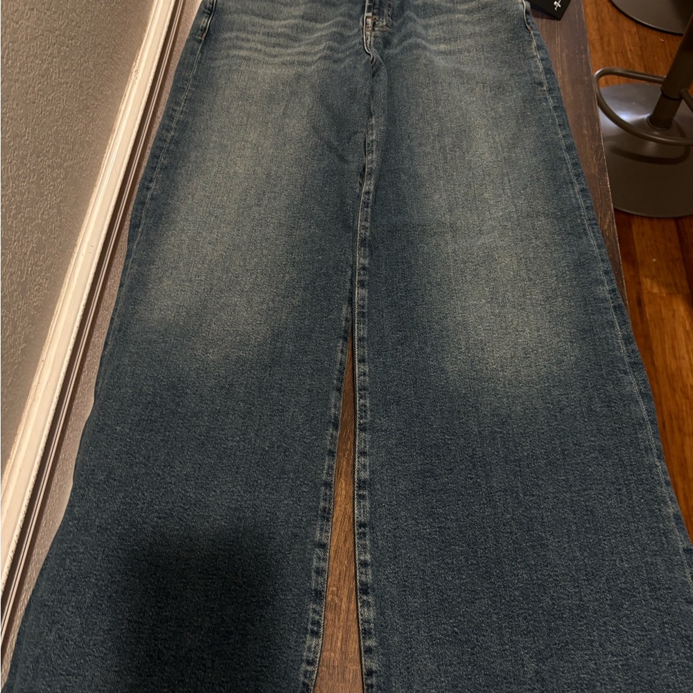 7 For All Mankind Dark Blue Straight Leg Jeans